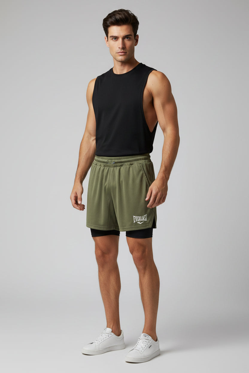 Men’s 2 In 1 Gym Training Shorts