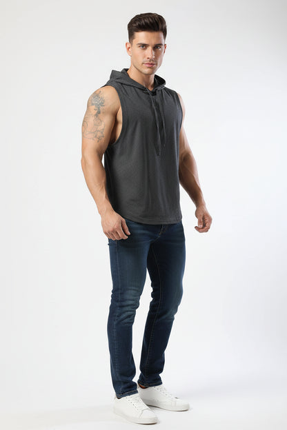Sleeveless Hooded Tank Top