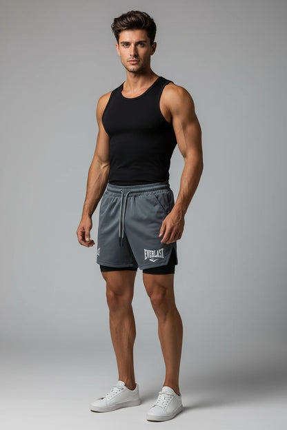 Men’s 2 In 1 Gym Training Shorts