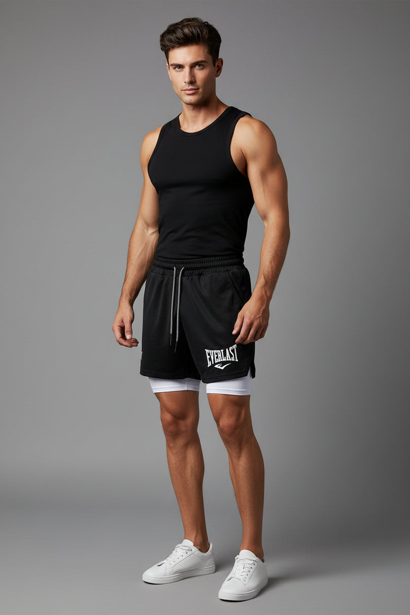 Men’s 2 In 1 Gym Training Shorts