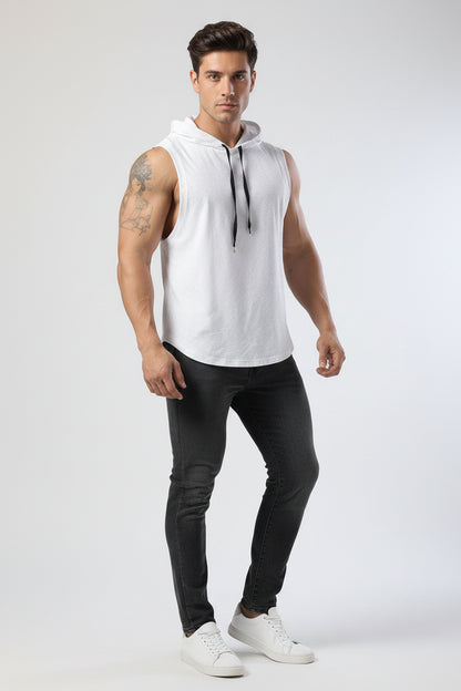 Sleeveless Hooded Tank Top