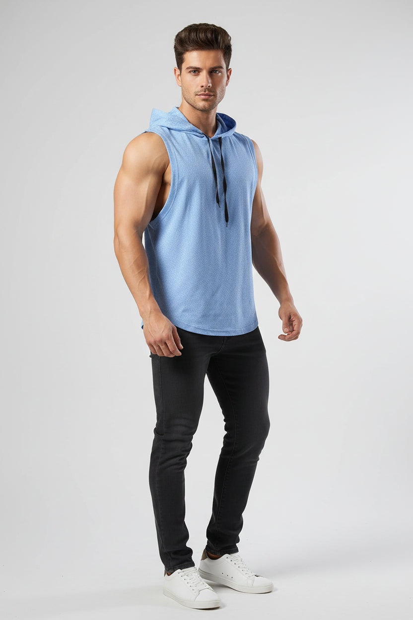 Sleeveless Hooded Tank Top