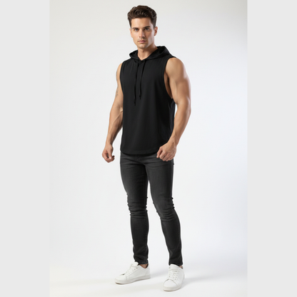 Sleeveless Hooded Tank Top
