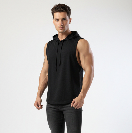 Sleeveless Hooded Tank Top