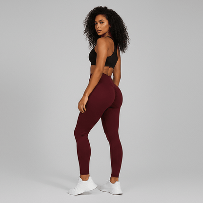 High Waisted V Back Butt Lifting Leggings - AresFit