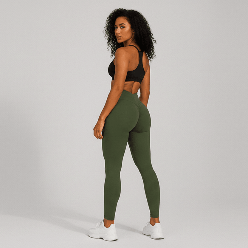 High Waisted V Back Butt Lifting Leggings - AresFit