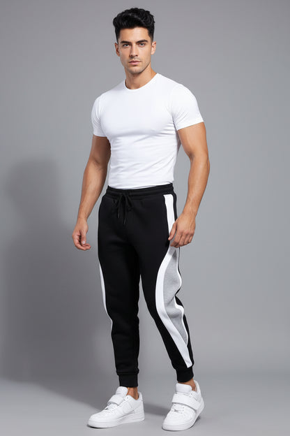 Men’s graphic print joggers in black, gray and white - AresFit