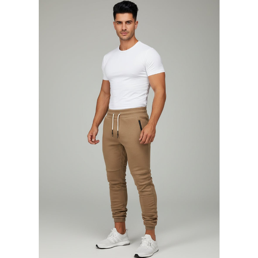 Men's Athletic Joggers in Khaki - AresFit