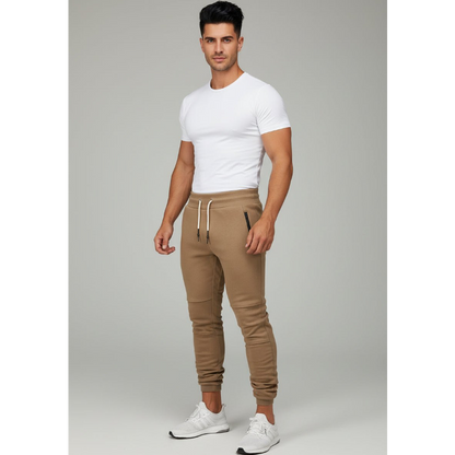 Men's Athletic Joggers in Khaki - AresFit