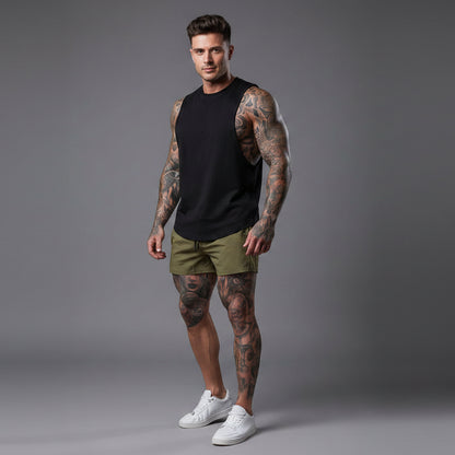 Men's Gym Shorts in Army Green for Training and Workouts - AresFit