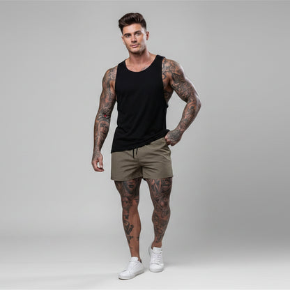 Men's Gym Shorts in Khaki for Training and Workouts - AresFittop