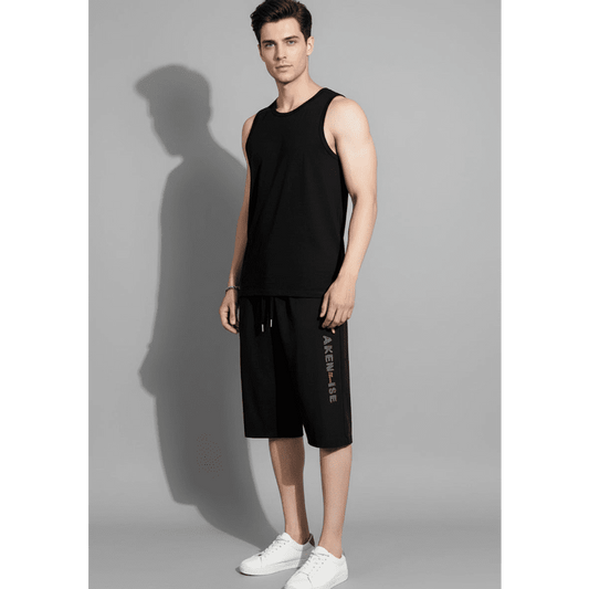 Men's Long Gym Shorts with Zip Pockets - AresFit