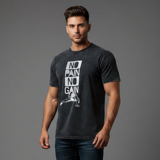 Men's Oversized Acid Wash Gym T-Shirt - AresFit