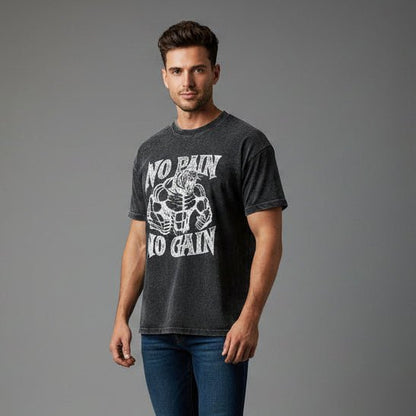 Men's Oversized Acid Wash Gym T-Shirt - AresFit