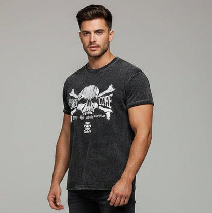 Men's Oversized Acid Wash Gym T-Shirt - AresFit