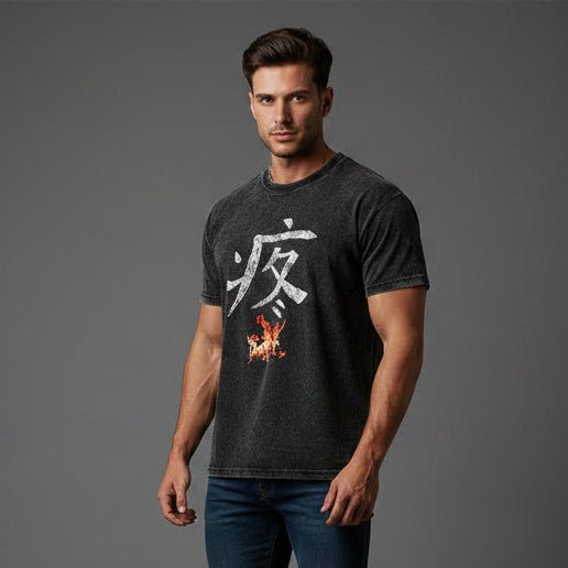 Men's Oversized Acid Wash Gym T-Shirt - AresFit