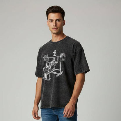 Men's Oversized Acid Wash Gym T-Shirt - AresFit