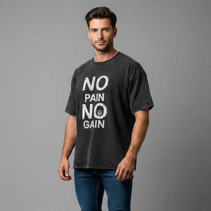 Men's Oversized Acid Wash Gym T-Shirt - AresFit