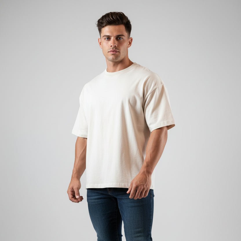 Men's Oversized Cotton Gym T-Shirt - AresFit