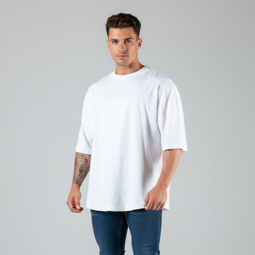 Men's Oversized Cotton Gym T-Shirt - AresFit