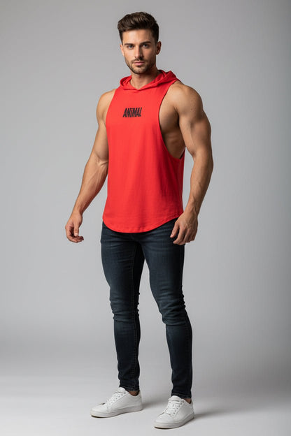 Men's Sleeveless Hooded Gym Top - AresFit