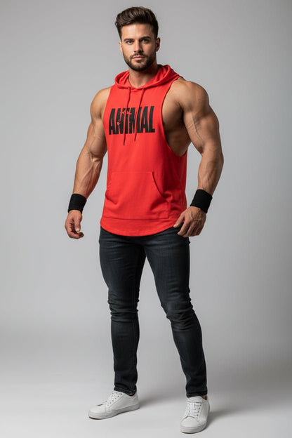 Men's Sleeveless Hooded Gym Top - AresFit