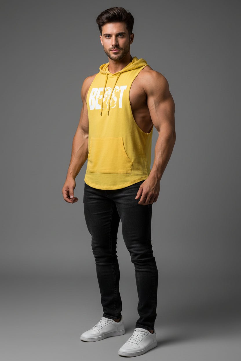 Men's Sleeveless Hooded Gym Top - AresFit