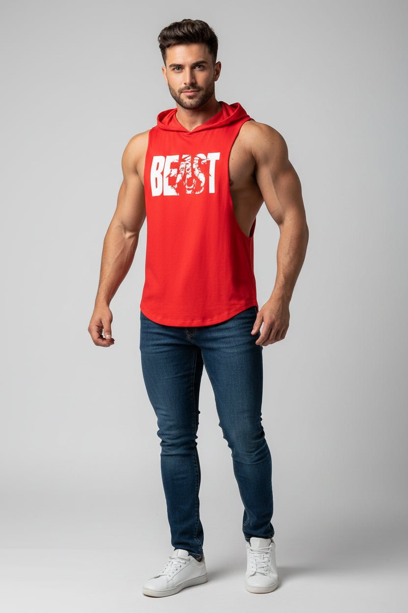 Men's Sleeveless Hooded Gym Top - AresFit