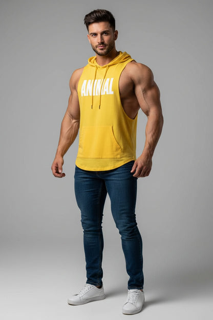 Men's Sleeveless Hooded Gym Top - AresFit