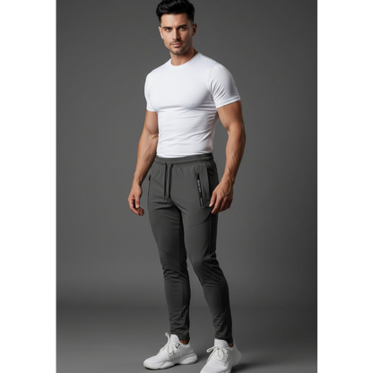 Men's Tapered Training Joggers in Dark Grey - AresFit