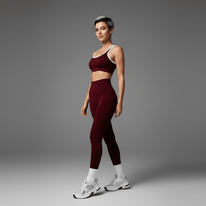 One Shoulder Seamless Leggings & Sports Bra Set - AresFit