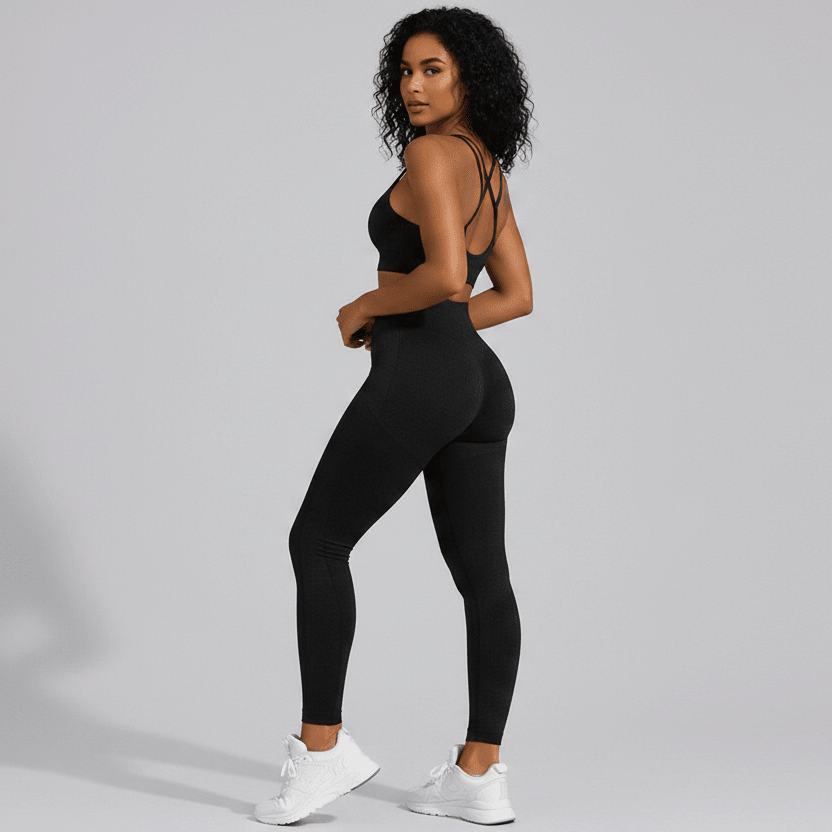 Seamless High Waisted Leggings & Sports Bra Set - AresFit