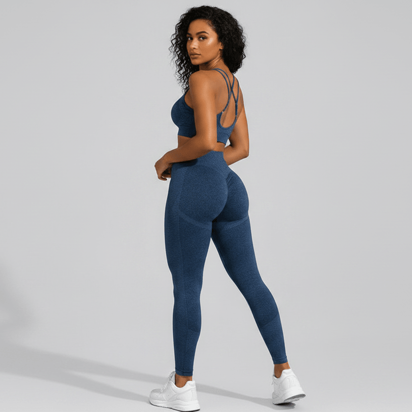 Seamless High Waisted Leggings & Sports Bra Set - AresFit