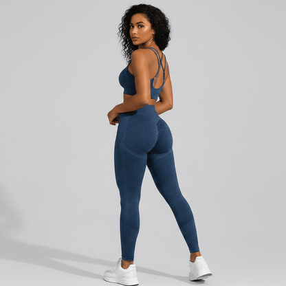 Seamless High Waisted Leggings & Sports Bra Set - AresFit