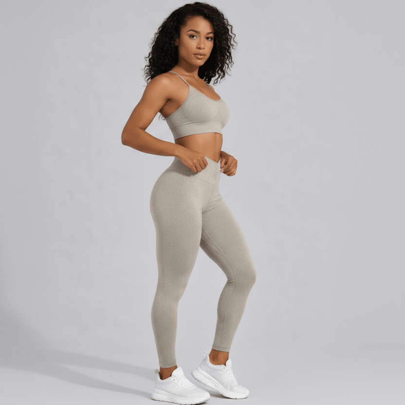 Seamless High Waisted Leggings & Sports Bra Set - AresFit