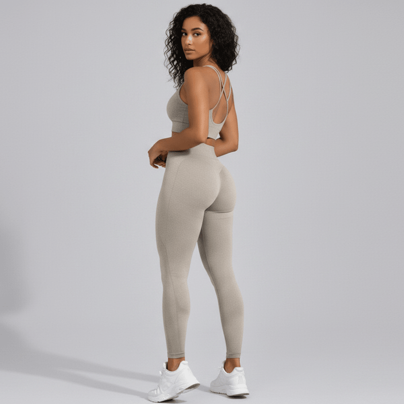 Seamless High Waisted Leggings & Sports Bra Set - AresFit