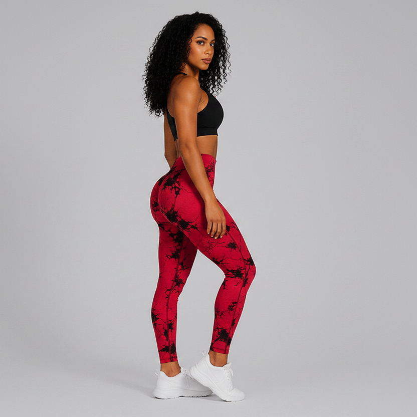 Tie Dye Seamless Gym Leggings And Shorts - AresFit