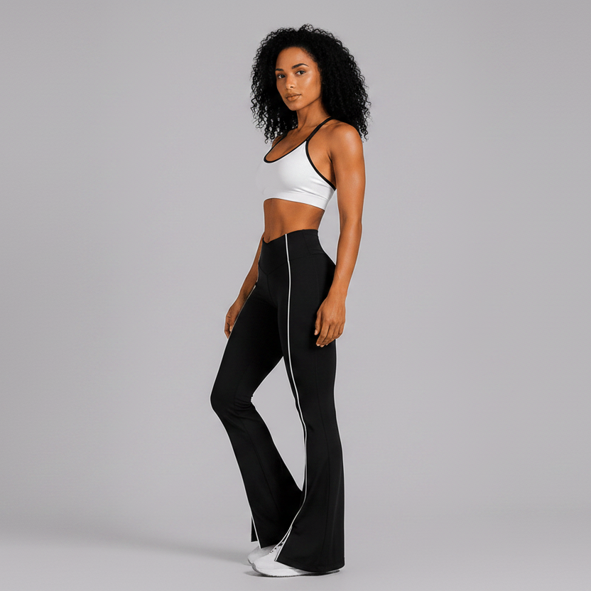Women's High Waist Flared Leggings - AresFit