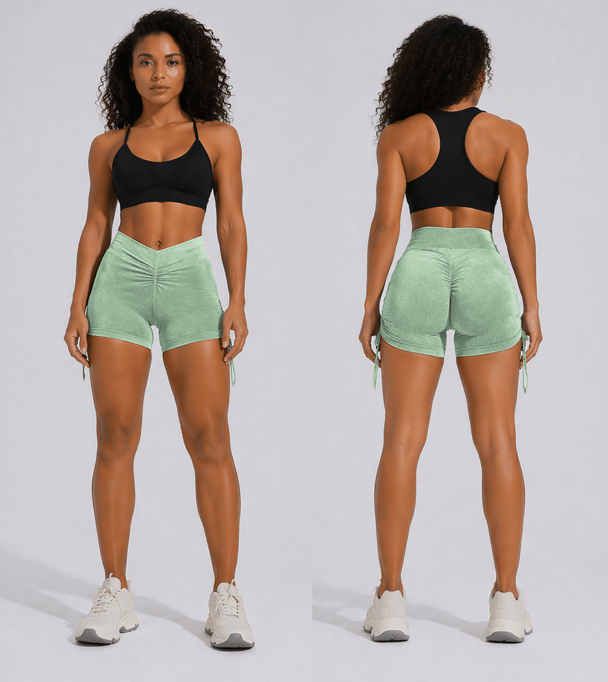 Women's High Waist Gym Shorts - AresFit