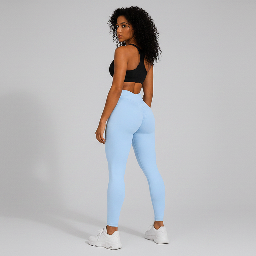 Women's High Waist V Back Gym Leggings - AresFit