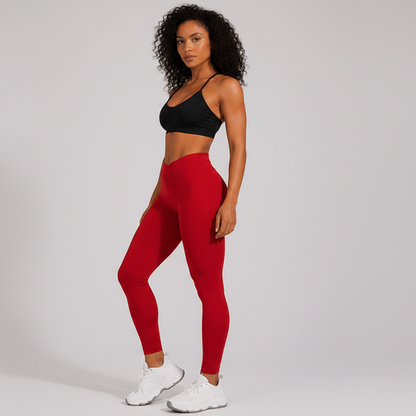 Women's High Waist V Back Gym Leggings - AresFit