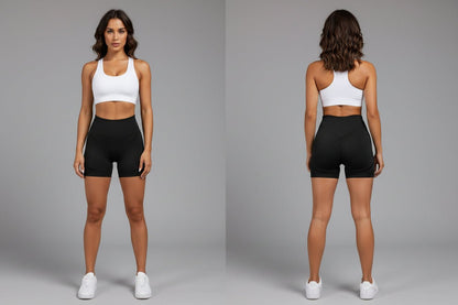 Women's High Waist Workout Shorts - AresFit