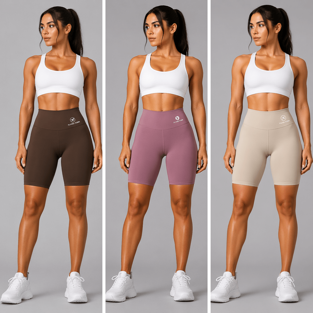 Women's High Waist Workout Shorts - AresFit