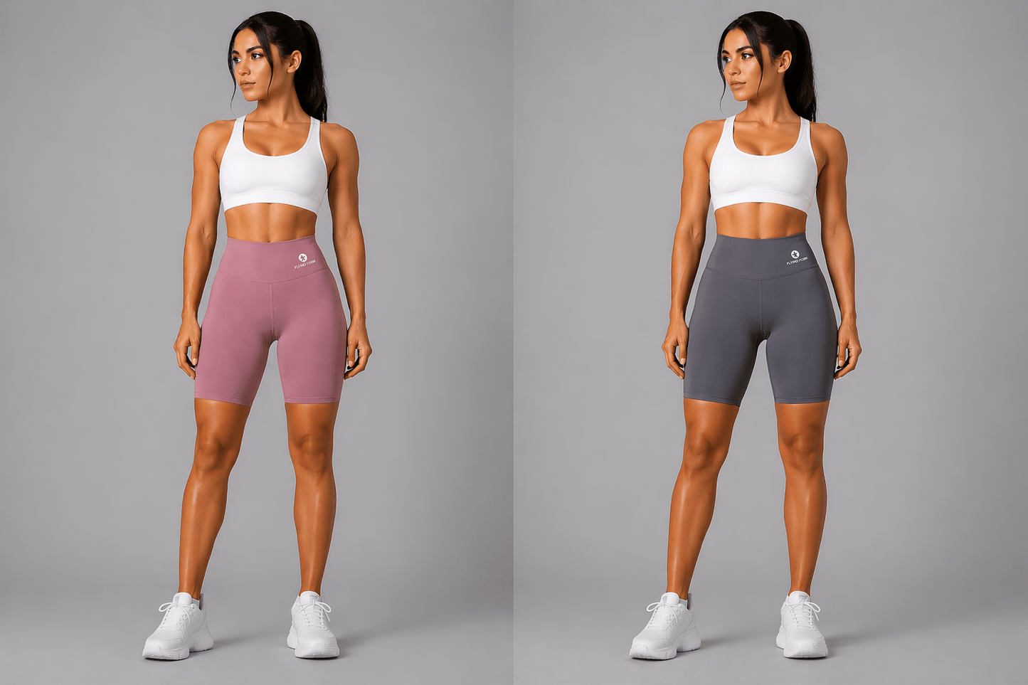 Women's High Waist Workout Shorts - AresFit
