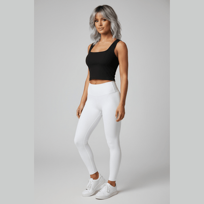Women’s Ribbed U Neck Top - AresFit