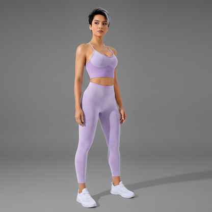 Women’s seamless yoga gym set in purple - AresFit