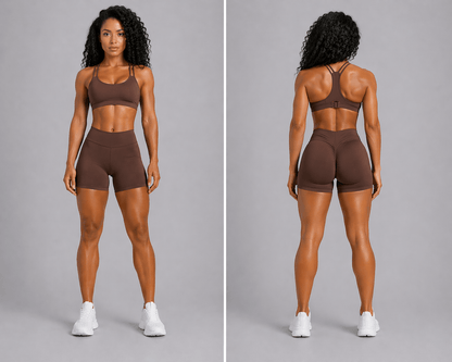 Women's V Back Gym Shorts - AresFit